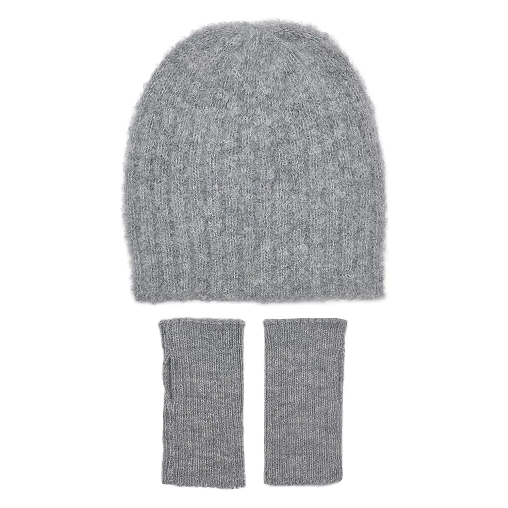 Fair Trade Gray Loop Knit Alpaca Beanie 4