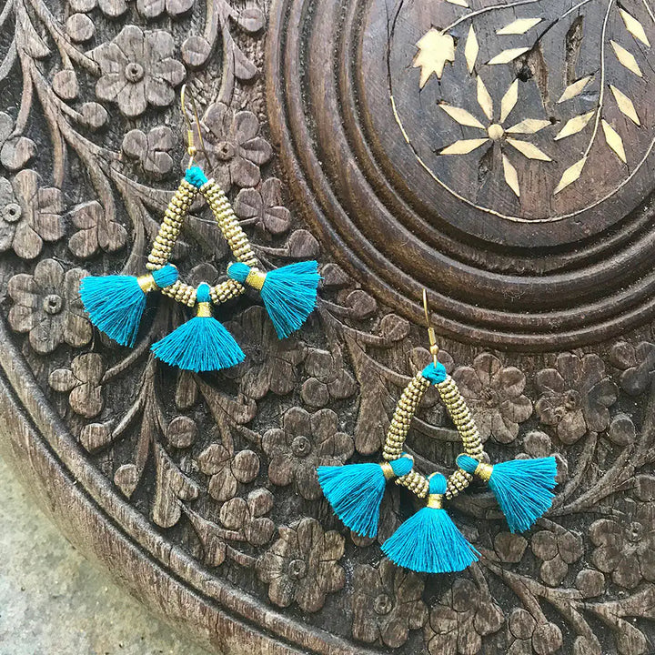 Fair Trade Nira Fringe Earrings 4