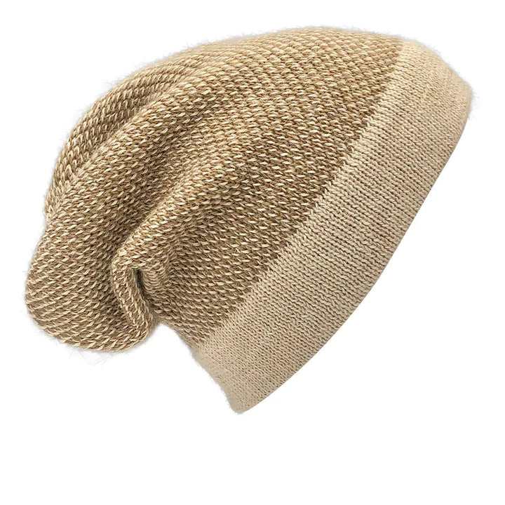 Fair Trade Camel Interwoven Alpaca Beanie 1