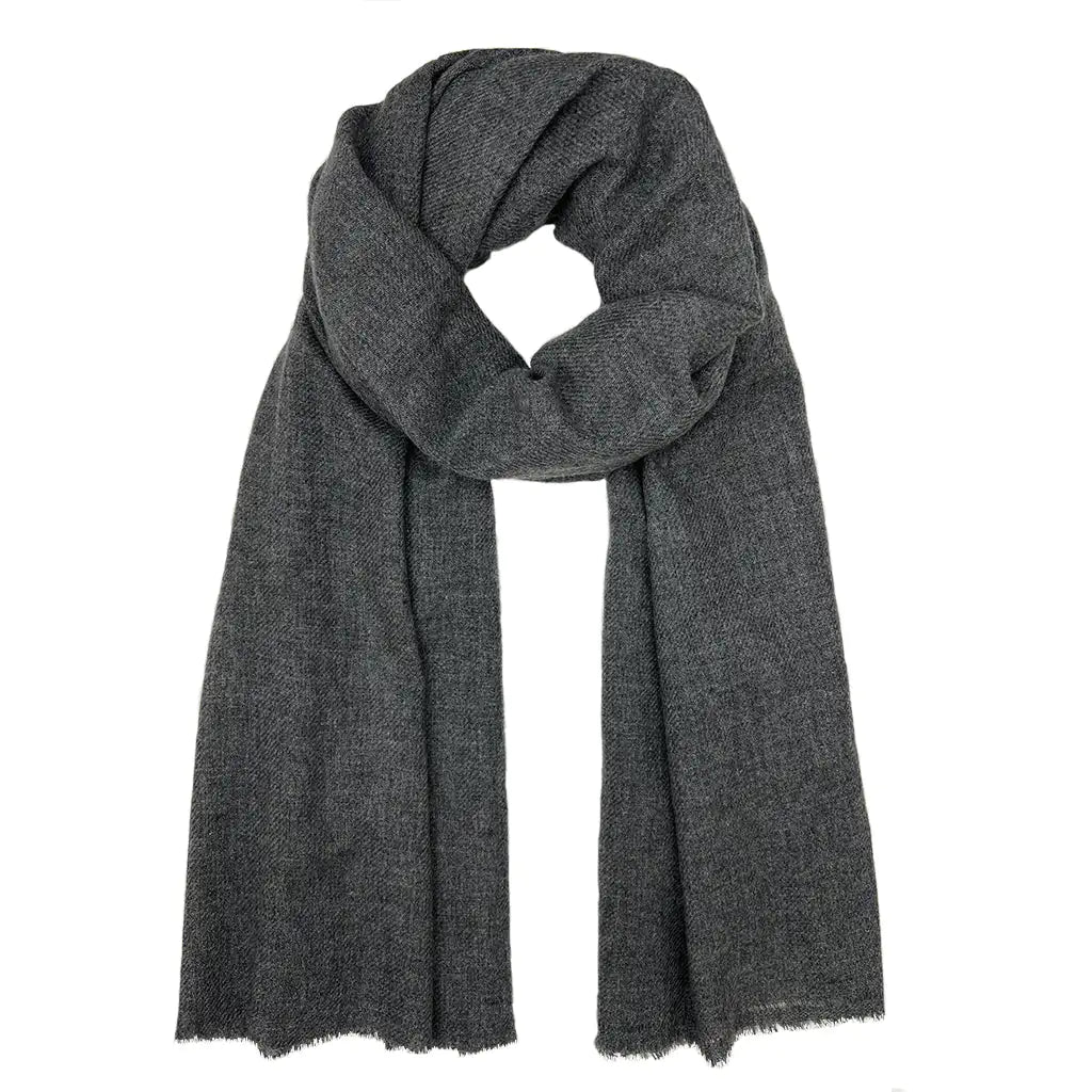 Fair Trade Charcoal Handloom  Cashmere Scarf 1