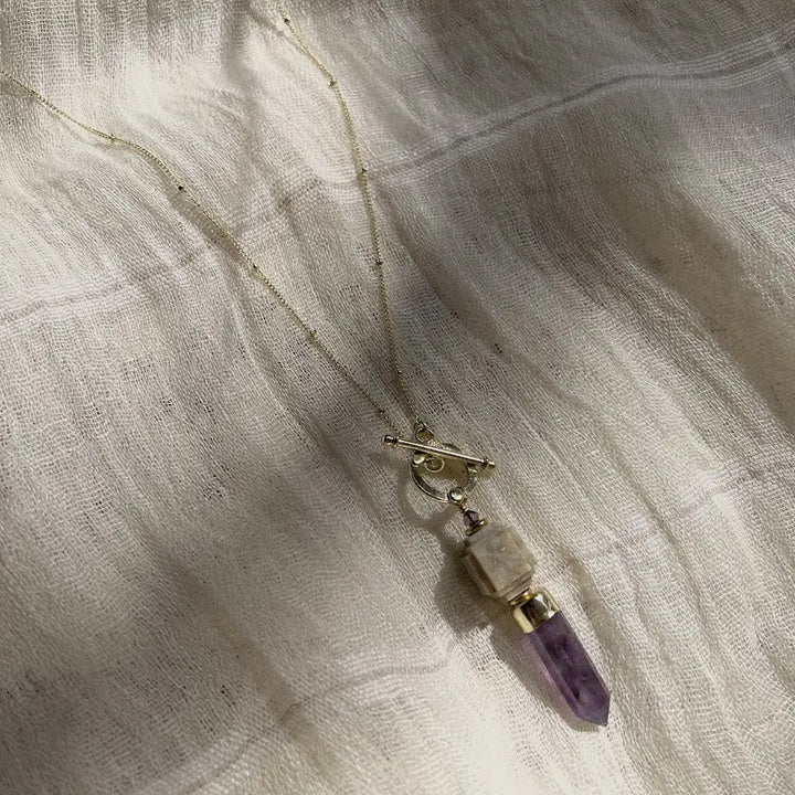 Fair Trade Amethyst Lariat Necklace 2