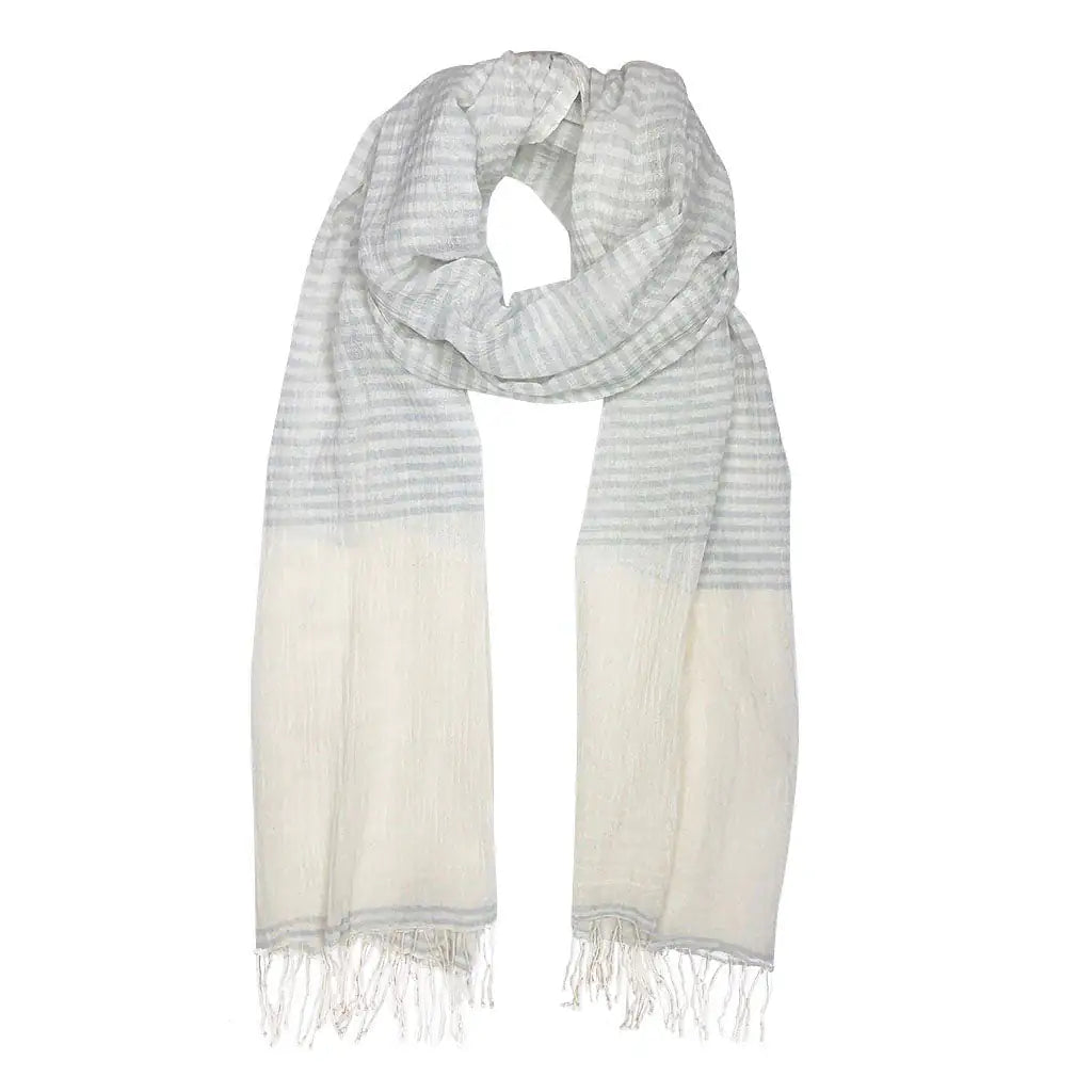 Fair Trade Airy Cotton Stripe Scarf 5