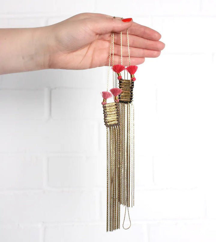 Fair Trade Double Tassel Necklace 1