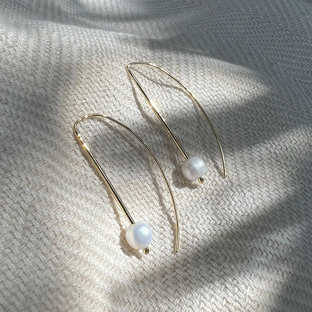 Fair Trade Freshwater Pearl Hook Earrings 4