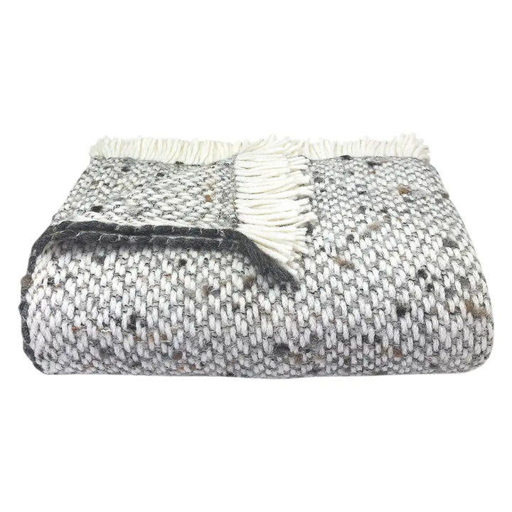 Fair Trade Eco-Friendly Chunky Gray Weave Alpaca Throw 1