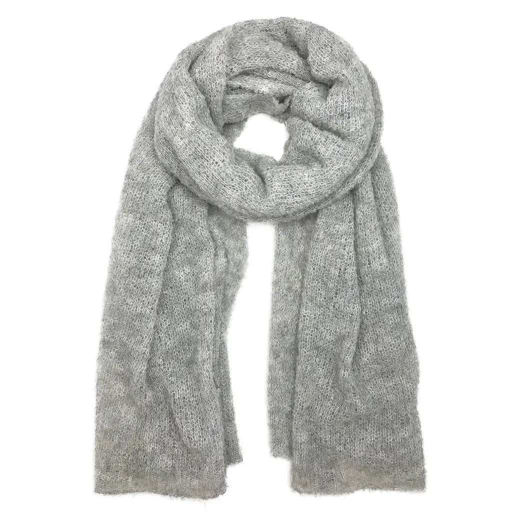 Fair Trade  Eco-Friendly Gray Ultra Plush Alpaca Scarf 1