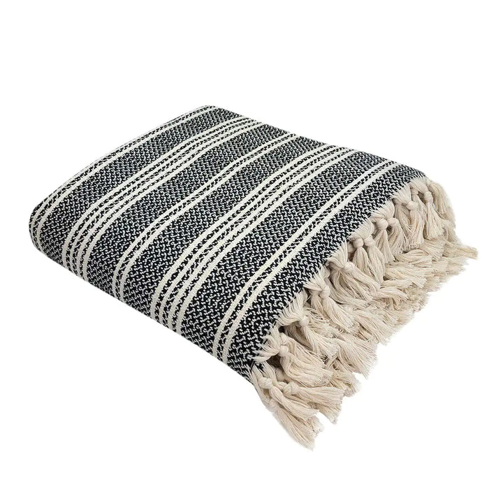 Fair Trade Eco-Friendly Woven Stripe Turkish Throw 3