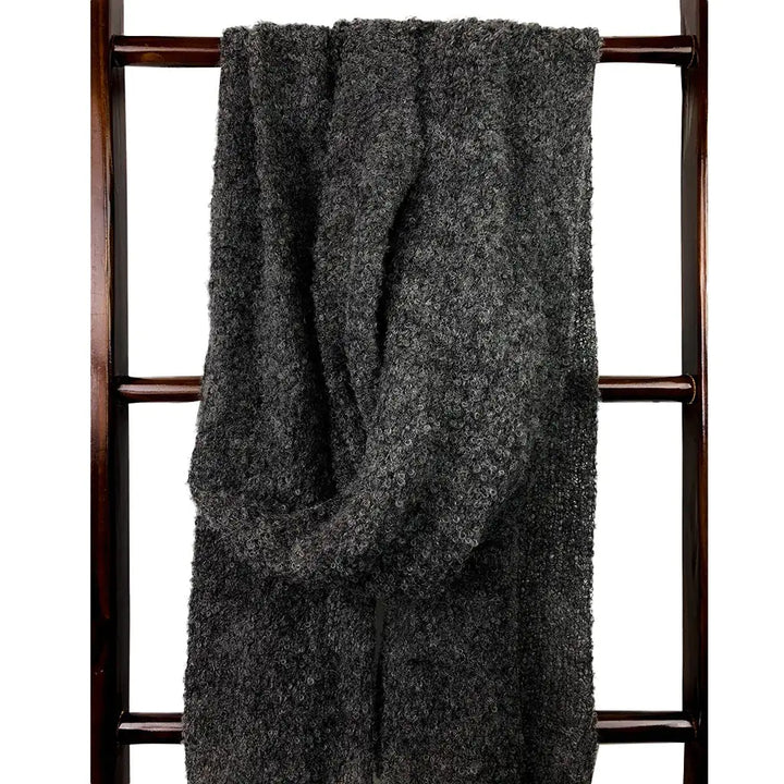 Fair Trade Charcoal Ultra Plush Alpaca Scarf 3