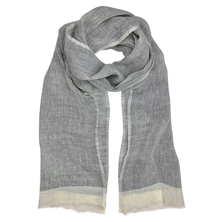 Fair Trade Eco-Friendly Gauze Linen Two Tone Scarf 5