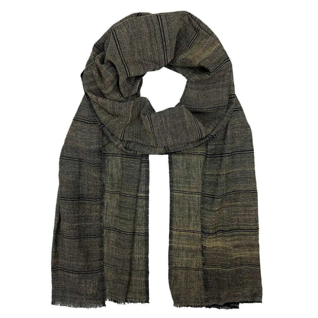 Fair Trade Earthy Striped Scarf 6