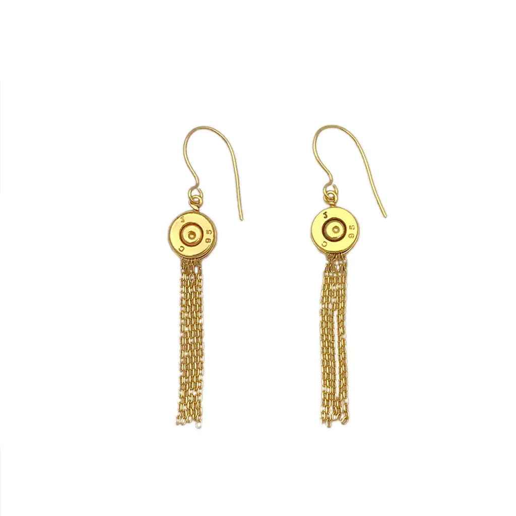 Fair Trade Bullet Tassel Earrings 1