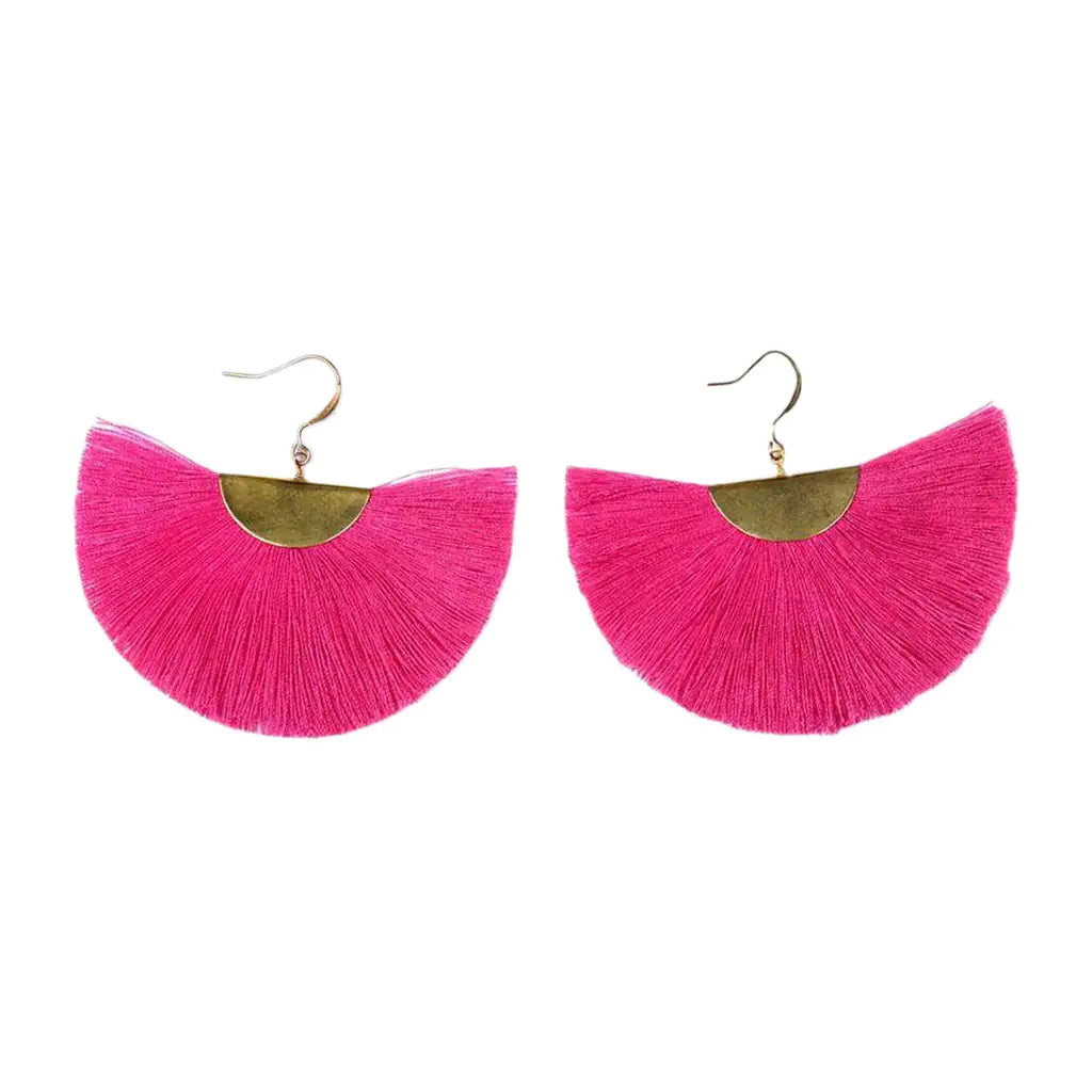 Fair Trade Half Moon Fan Earrings 8