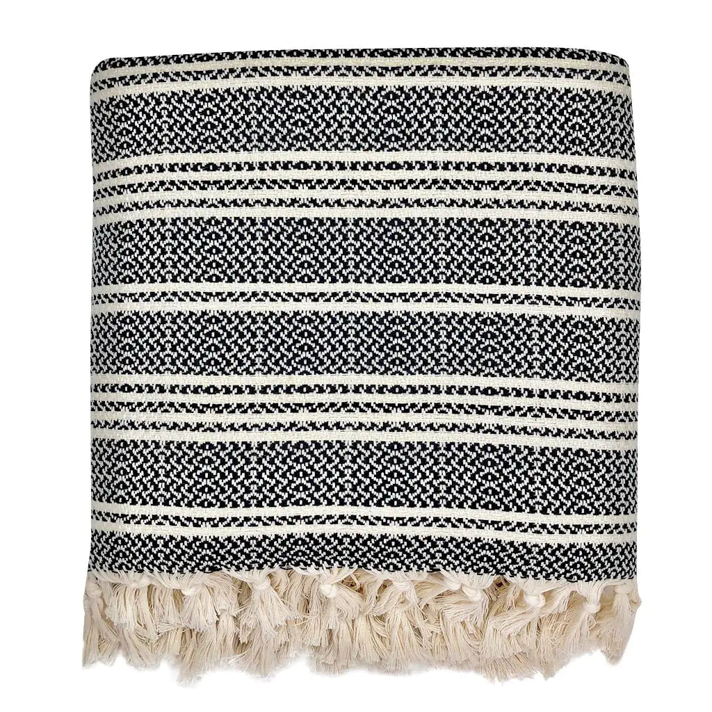 Fair Trade Eco-Friendly Woven Stripe Turkish Throw 7