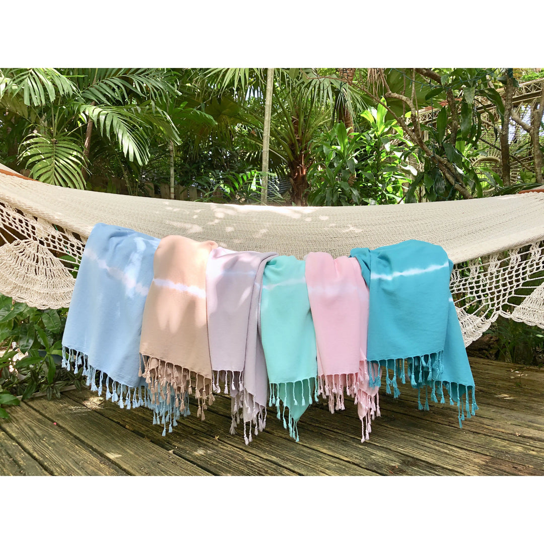 Fair Trade Rose Tie Dye Turkish Beach Towel 4