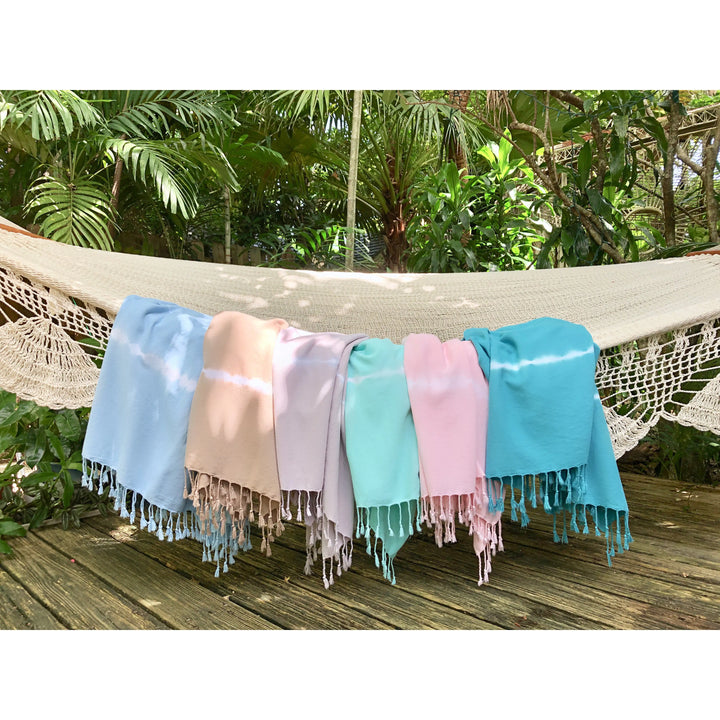 Fair Trade Rose Tie Dye Turkish Beach Towel 4