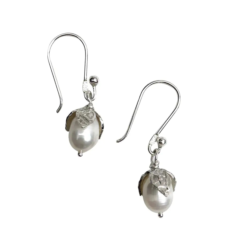 Fair Trade Freshwater Pearl Teardrop Earrings 1