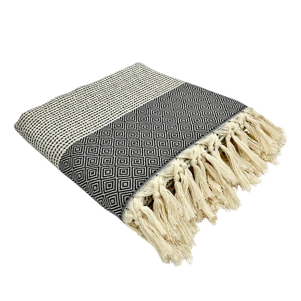 Fair Trade Diamond Stripe Turkish Throw 3