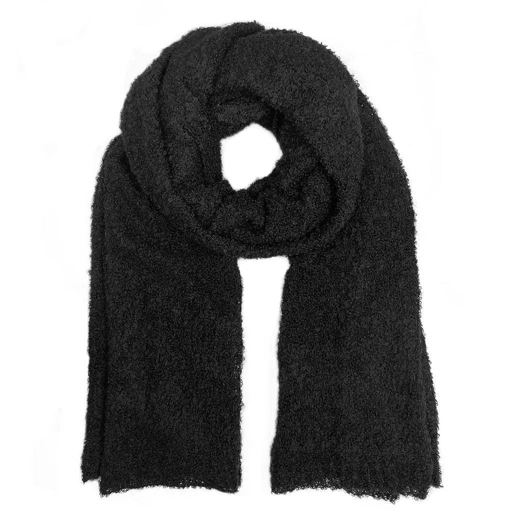 Fair Trade Black Ultra Plush Alpaca Scarf 1