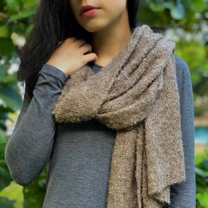 Fair Trade Autumn Ultra Plush Alpaca Scarf 2