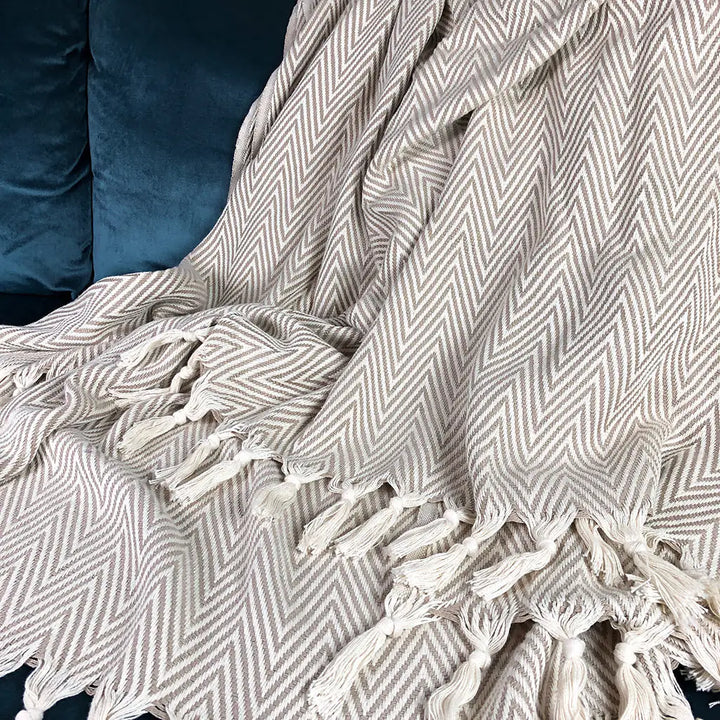 Fair Trade Chunky Chevron Turkish Throw 3