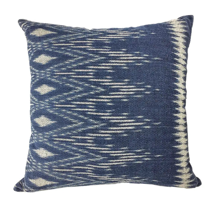 Fair Trade Eco-Friendly Indigo Ikat Pillow Cover 1