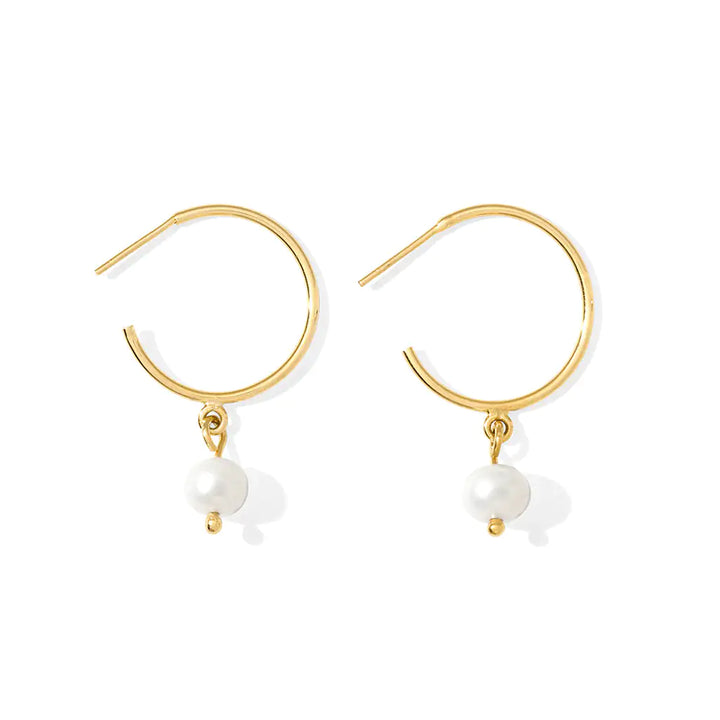 Fair Trade Freshwater Pearl Hoop Earrings 1