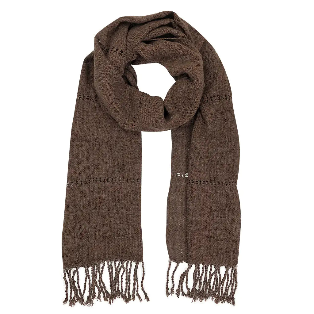 Fair Trade Brown Laos Scarf 1