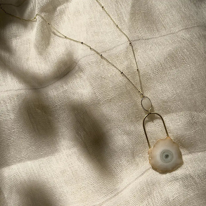 Fair Trade Solar Quartz Eye Necklace 3