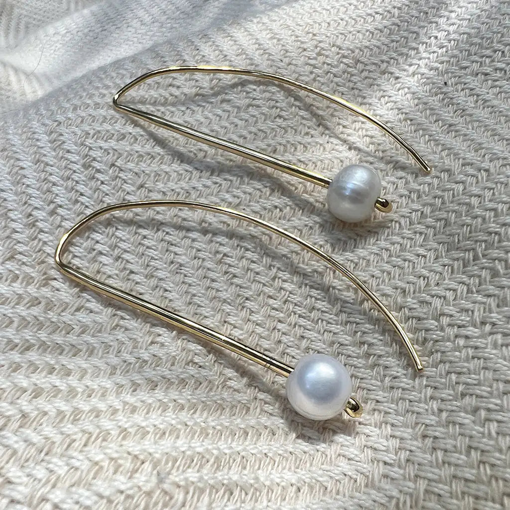 Fair Trade Freshwater Pearl Hook Earrings 3