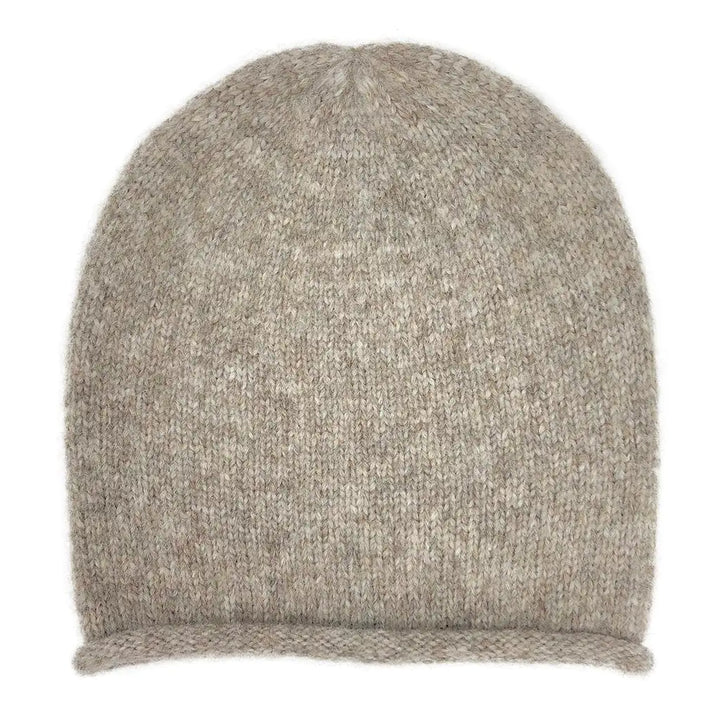 Fair Trade Beige Essential Knit Alpaca Beanie 4