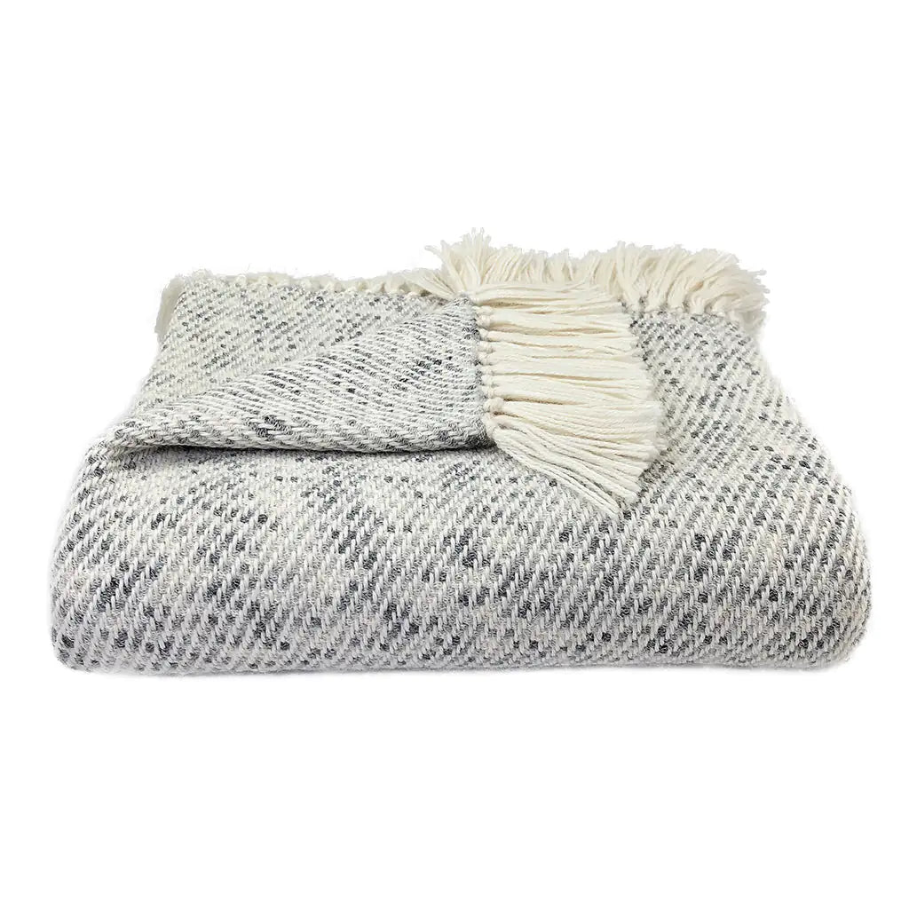 Fair Trade Eco-Friendly Heathered Gray Alpaca Throw 1