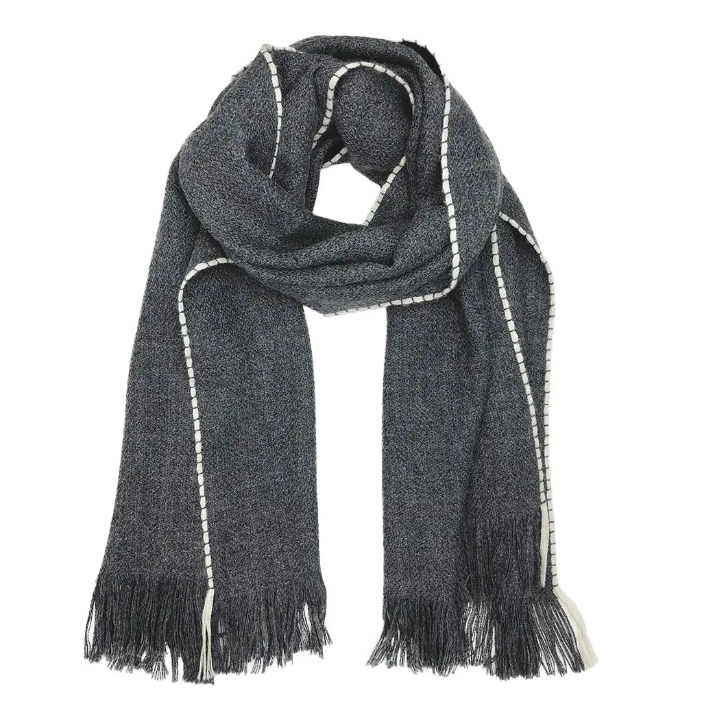 Fair Trade Andes Charcoal Baby Alpaca Scarf 1