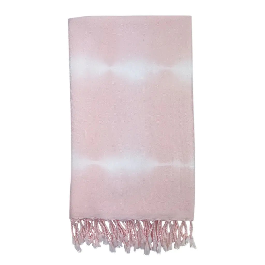 Fair Trade Blush Tie Dye Turkish Beach Towel 1