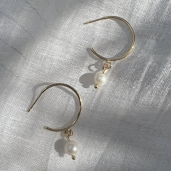 Fair Trade Freshwater Pearl Hoop Earrings 4