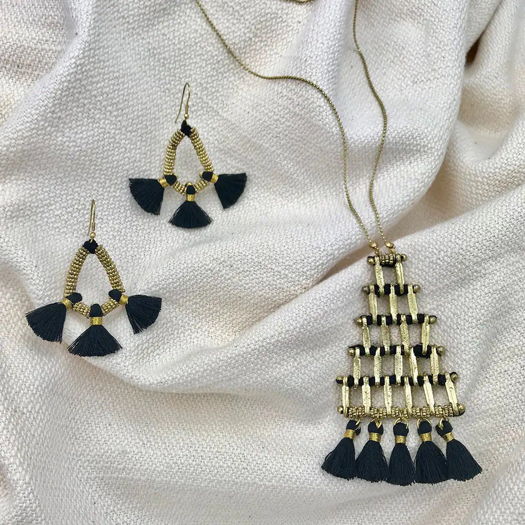 Fair Trade Nira Fringe Earrings 3