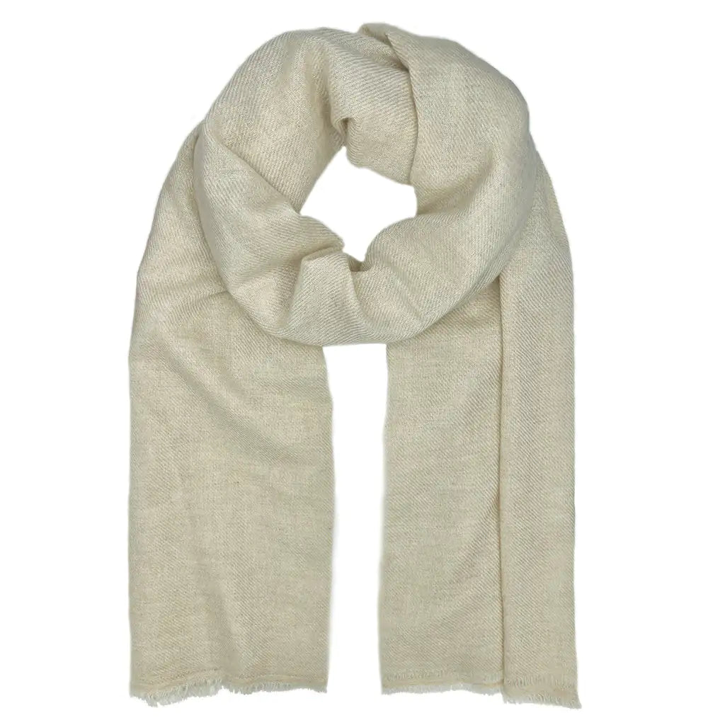 Fair Trade Champagne Handloom Cashmere Scarf 1