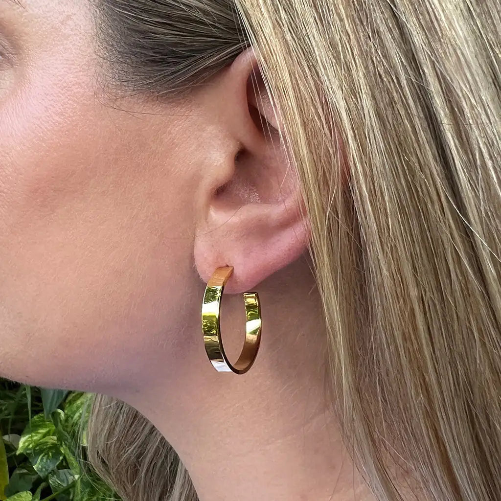 Fair Trade Chunky Bombshell Hoop Earrings 2