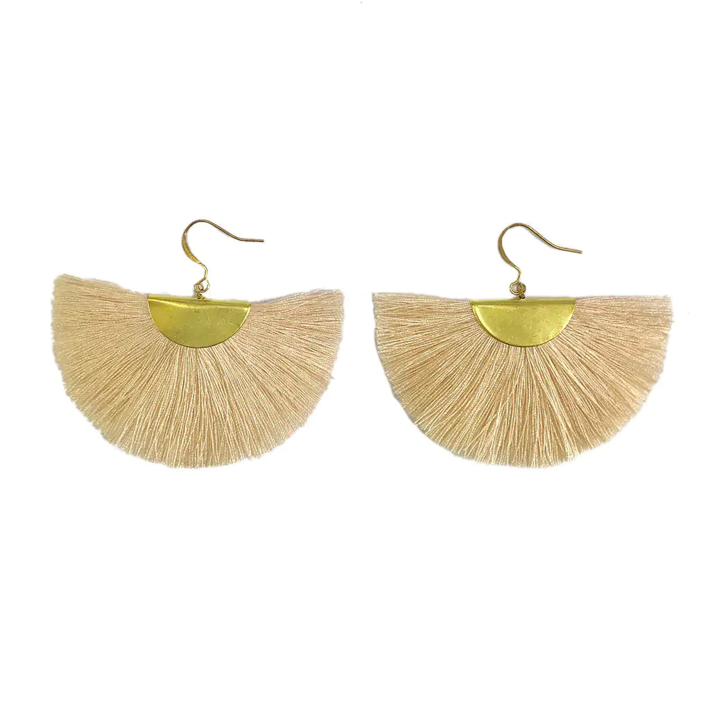 Fair Trade Half Moon Fan Earrings 3