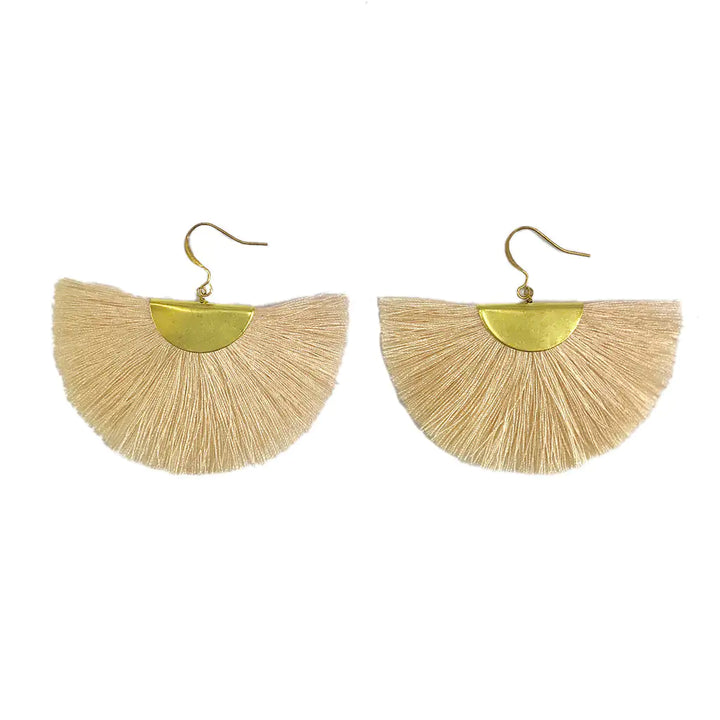 Fair Trade Half Moon Fan Earrings 3