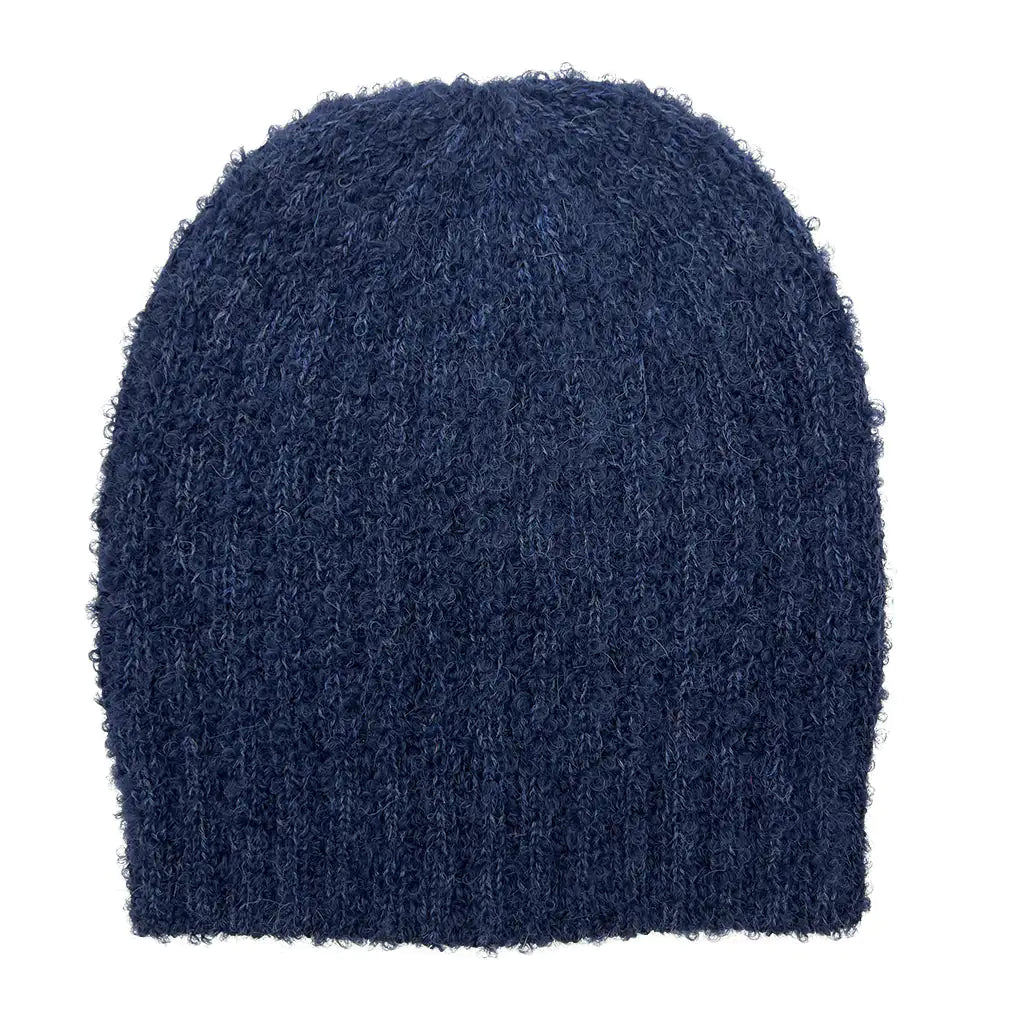 Fair Trade Navy Loop Knit Alpaca Beanie 3