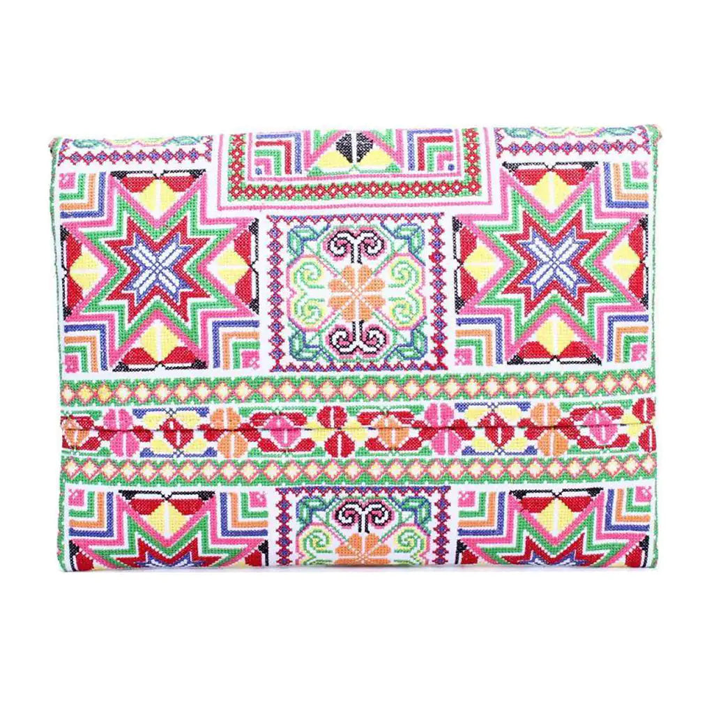 Fair Trade Needlepoint Star Clutch 4