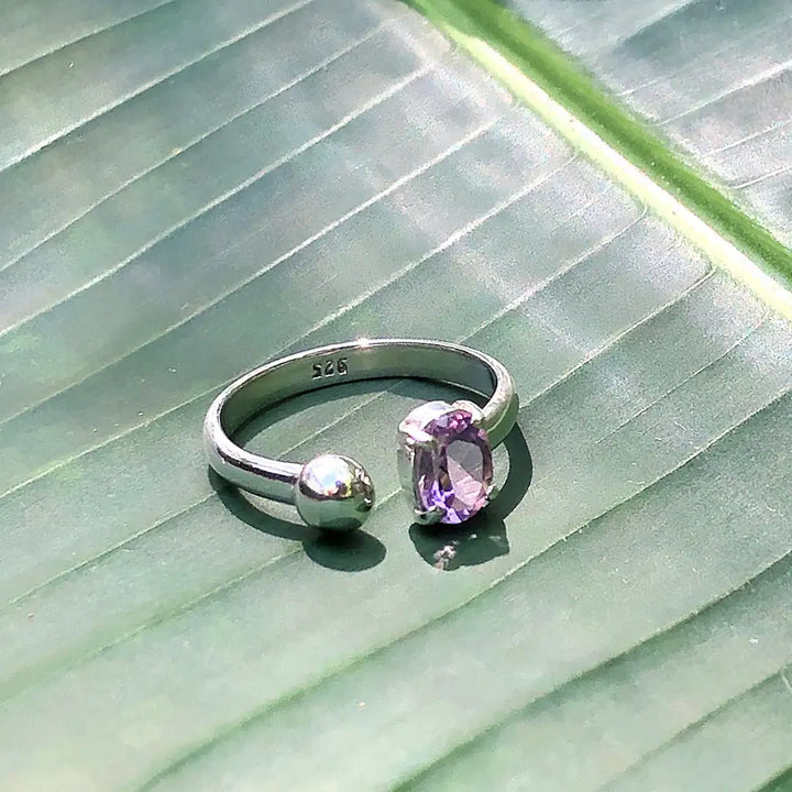 Fair Trade Amethyst Ball Ring 2