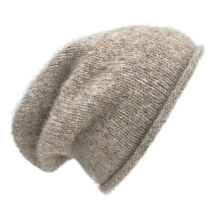 Fair Trade Beige Essential Knit Alpaca Beanie 1