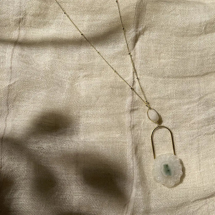 Fair Trade Solar Quartz Eye Necklace 4