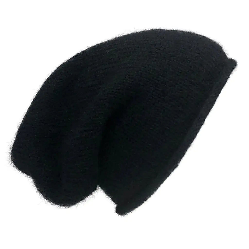 Fair Trade Black Essential Knit Alpaca Beanie 1