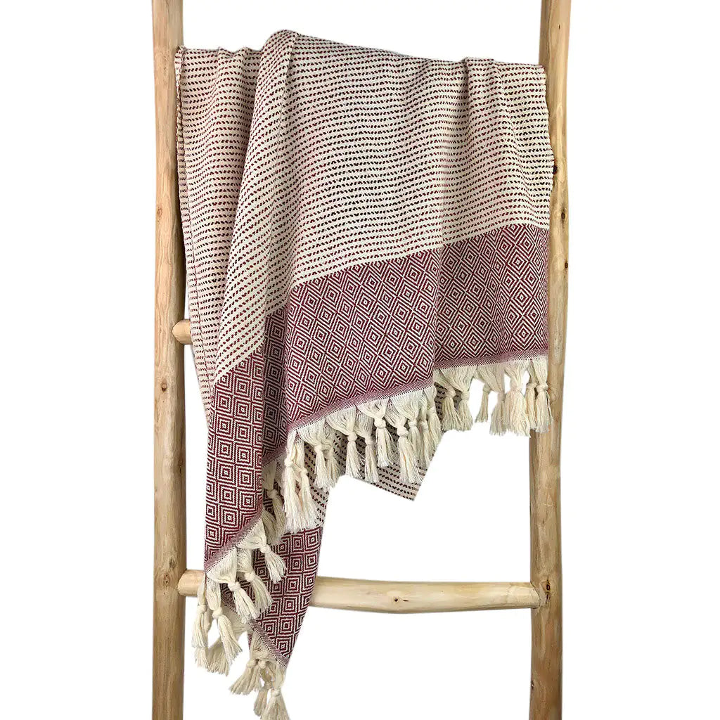 Fair Trade Diamond Stripe Turkish Towel 1