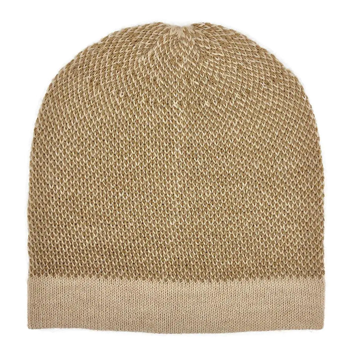 Fair Trade Camel Interwoven Alpaca Beanie 3