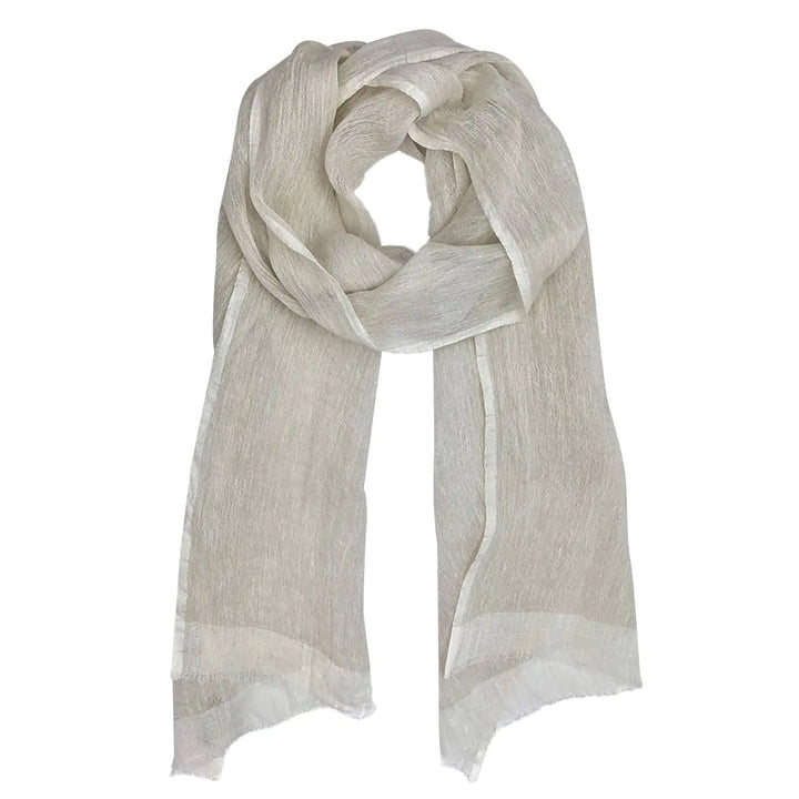 Fair Trade Eco-Friendly Gauze Linen Two Tone Scarf 8