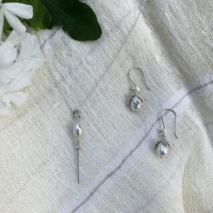 Fair Trade Freshwater Pearl Teardrop Earrings 3