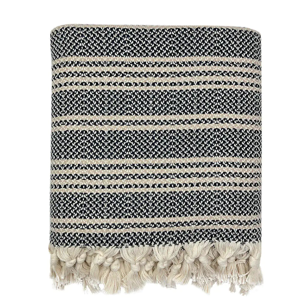 Fair Trade Eco-Friendly Woven Stripe Turkish Throw 11